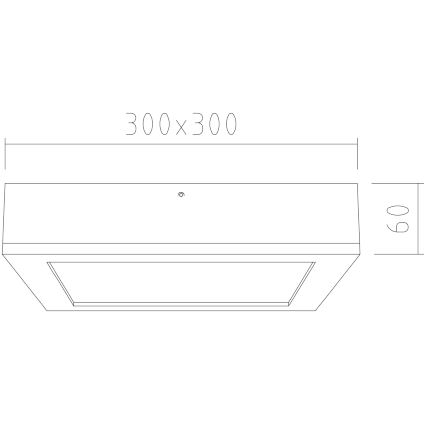 APLED - LED plafonsko svetlo QUADRA LED/24W/230V hrast