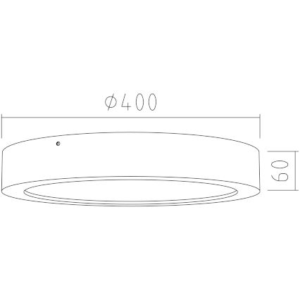 APLED - LED plafonsko svetlo RONDO LED/36W/230V prečnik 40 cm hrast