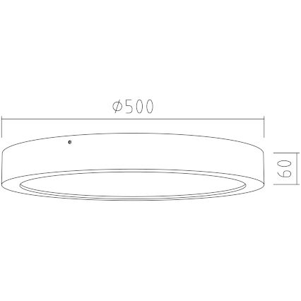 APLED - LED plafonsko svetlo RONDO LED/48W/230V prečnik 50 cm hrast