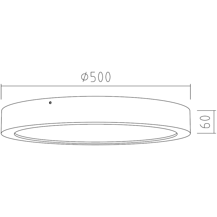 APLED - LED plafonsko svetlo RONDO LED/48W/230V prečnik 50 cm hrast