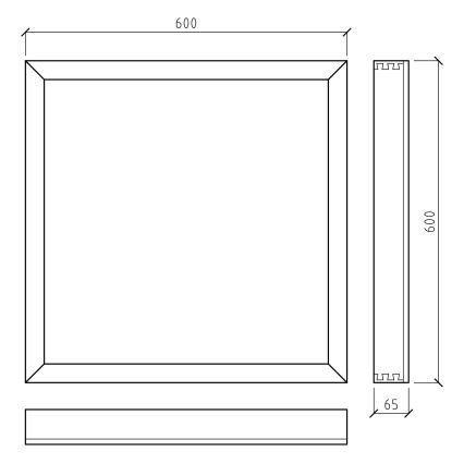 APLED - LED površinski panel QUADRA LED/40W/230V hrast