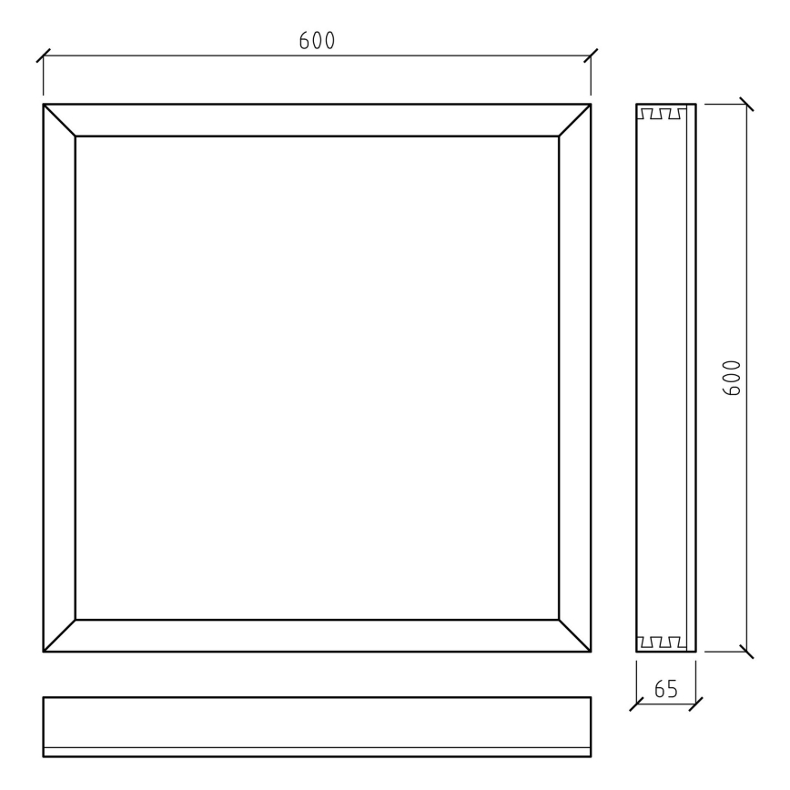APLED - LED površinski panel QUADRA LED/40W/230V hrast