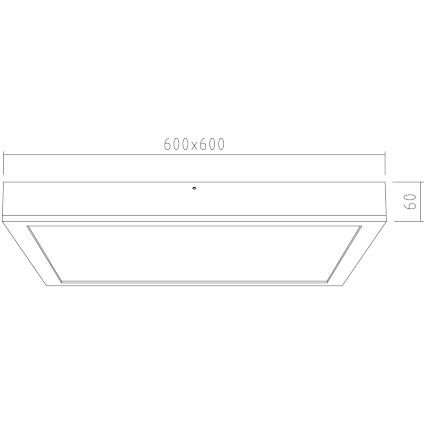 APLED - LED površinski panel QUADRA LED/40W/230V hrast