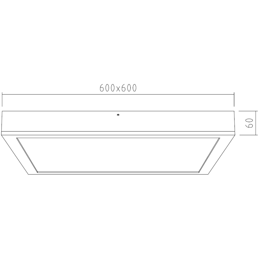 APLED - LED površinski panel QUADRA LED/40W/230V hrast