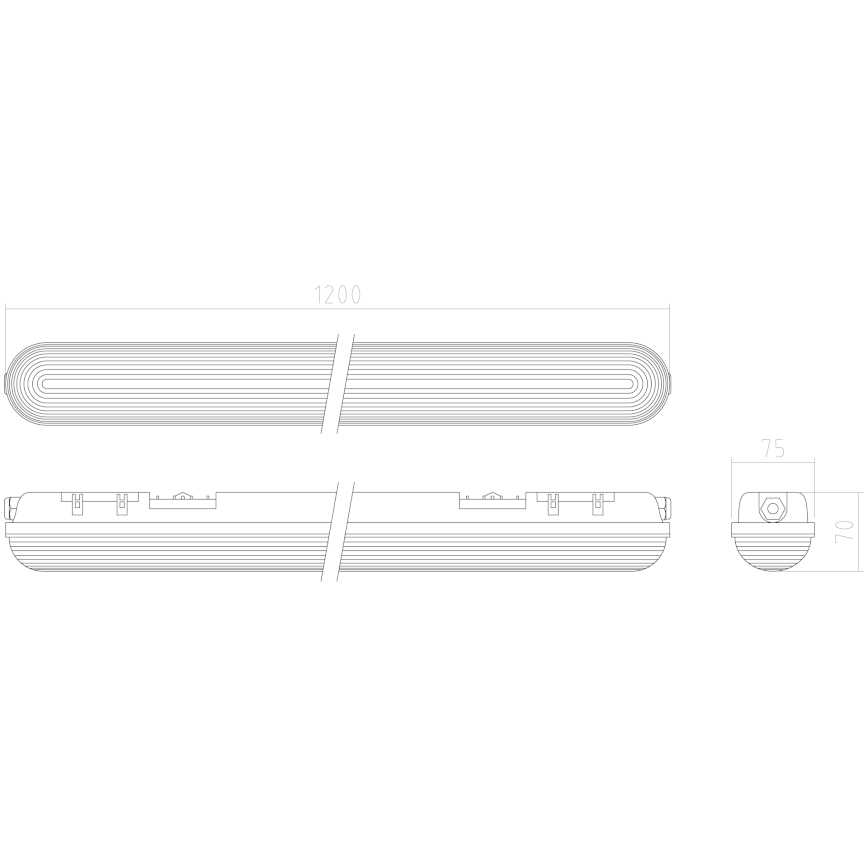 APLED - LED nadgradna svetiljka DUSTER LED/36W/230V 4000K + osvetljenje za nuždu IP65