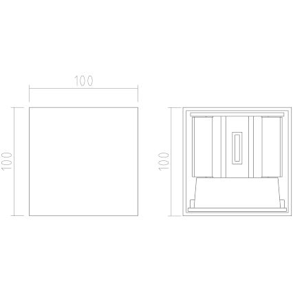APLED - LED spoljašnje zidno svetlo CUBE 2xLED/3W/230V IP65