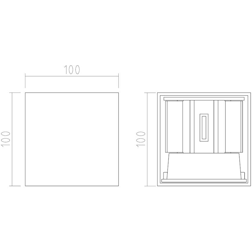 APLED - LED spoljašnje zidno svetlo CUBE 2xLED/3W/230V IP65