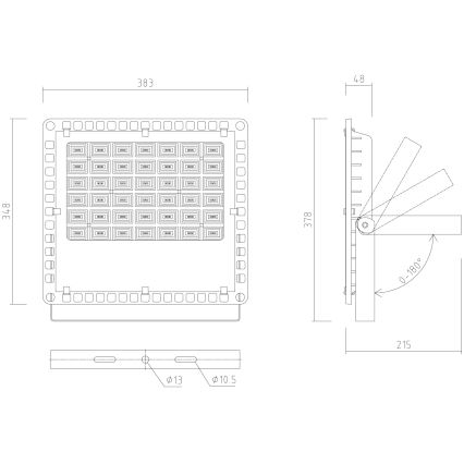 APLED - LED Spoljašnji reflektor PRO LED/150W/230V IP66 15000lm 6000K