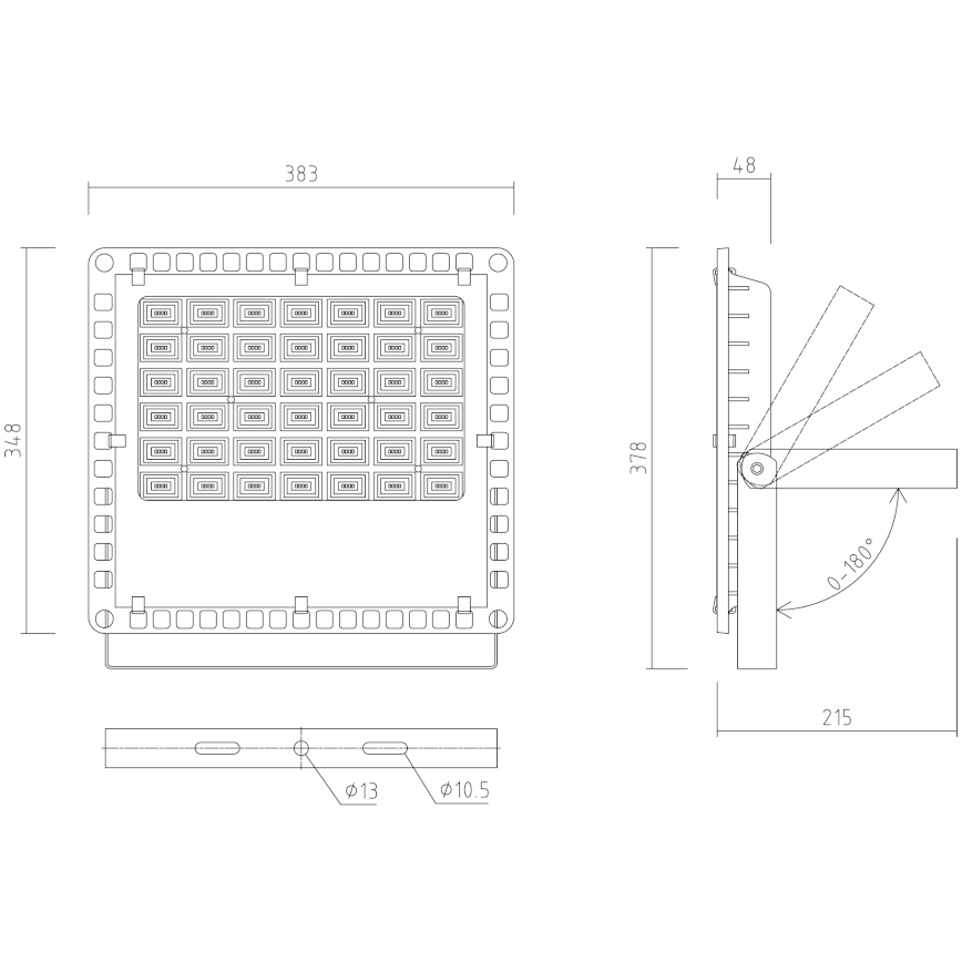 APLED - LED Spoljašnji reflektor PRO LED/150W/230V IP66 15000lm 6000K