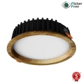 APLED - LED ugradna plafonska svetiljka RONDO WOODLINE LED/6W/230V 4000K prečnik 15 cm masivni jasen