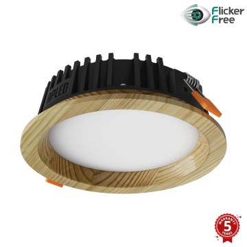 APLED - LED ugradna plafonska svetiljka RONDO WOODLINE LED/6W/230V 4000K Ø 15 cm masivna borovina