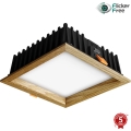 APLED - LED ugradna plafonska svetiljka SQUARE WOODLINE LED/12W/230V 3000K 17x17 cm masivni hrast