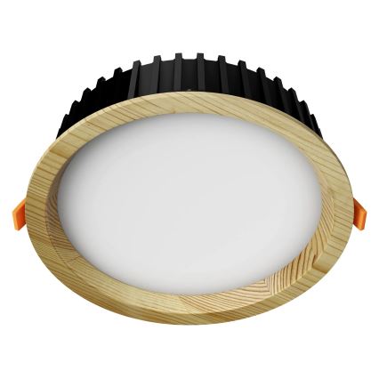 APLED - LED ugradno svetlo RONDO WOODLINE LED/12W/230V 3000K Ø 20 cm, masivna borovina