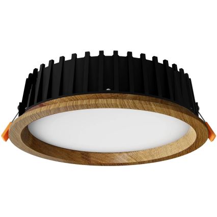 APLED - LED ugradno plafonsko svetlo RONDO WOODLINE LED/12W/230V 3000K prečnika 20 cm masivni hrast