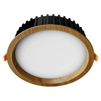 APLED - LED ugradno plafonsko svetlo RONDO WOODLINE LED/12W/230V 3000K prečnika 20 cm masivni hrast