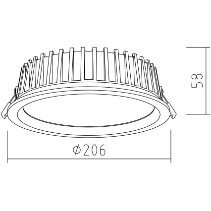APLED - LED ugradno plafonsko svetlo RONDO WOODLINE LED/12W/230V 3000K prečnika 20 cm masivni hrast
