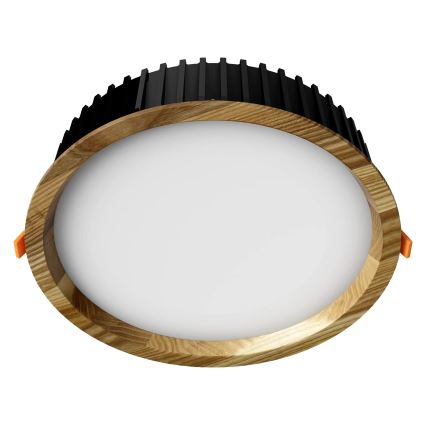 APLED - LED stropno ugradno svetlo RONDO WOODLINE LED/18W/230V 3000K Ø 26 cm, masivni jasen