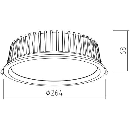 APLED - LED ugradna svetiljka RONDO WOODLINE LED/18W/230V 4000K prečnika 26 cm, masivna borovina