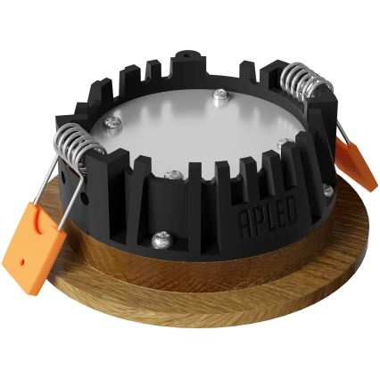 APLED - LED ugradno svetlo RONDO WOODLINE LED/3W/230V 3000K prečnik 9 cm masivni hrast