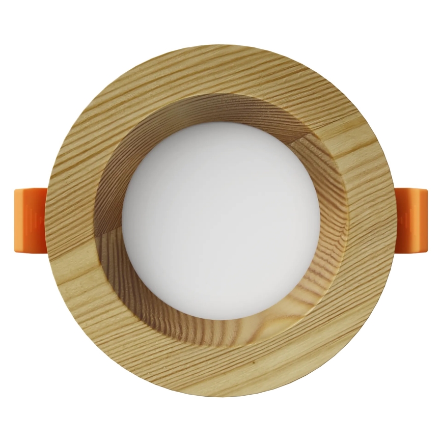 APLED - LED ugradno svetlo RONDO WOODLINE LED/3W/230V 3000K, prečnik 9 cm, masiv borovine