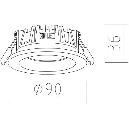 APLED - LED ugradna stropna svetiljka RONDO WOODLINE LED/3W/230V 3000K prečnik 9 cm masivni jasen