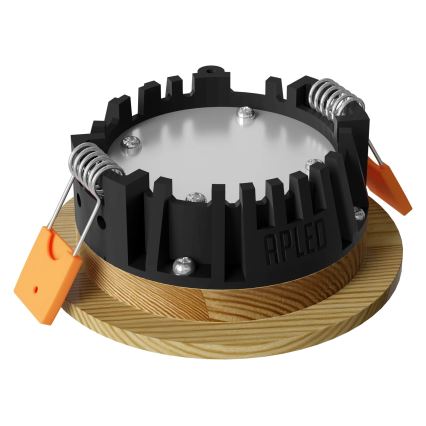 APLED - LED ugradno svetlo RONDO WOODLINE LED/3W/230V 4000K prečnik 9 cm od masivne borovine