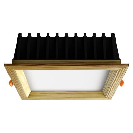 APLED - LED ugradno svetlo SQUARE WOODLINE LED/12W/230V 3000K 17x17 cm od punog bora
