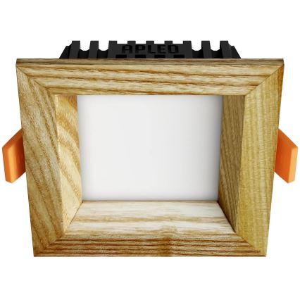 APLED - LED ugradna svetiljka SQUARE WOODLINE LED/3W/230V 3000K 9x9 cm masivni jasen