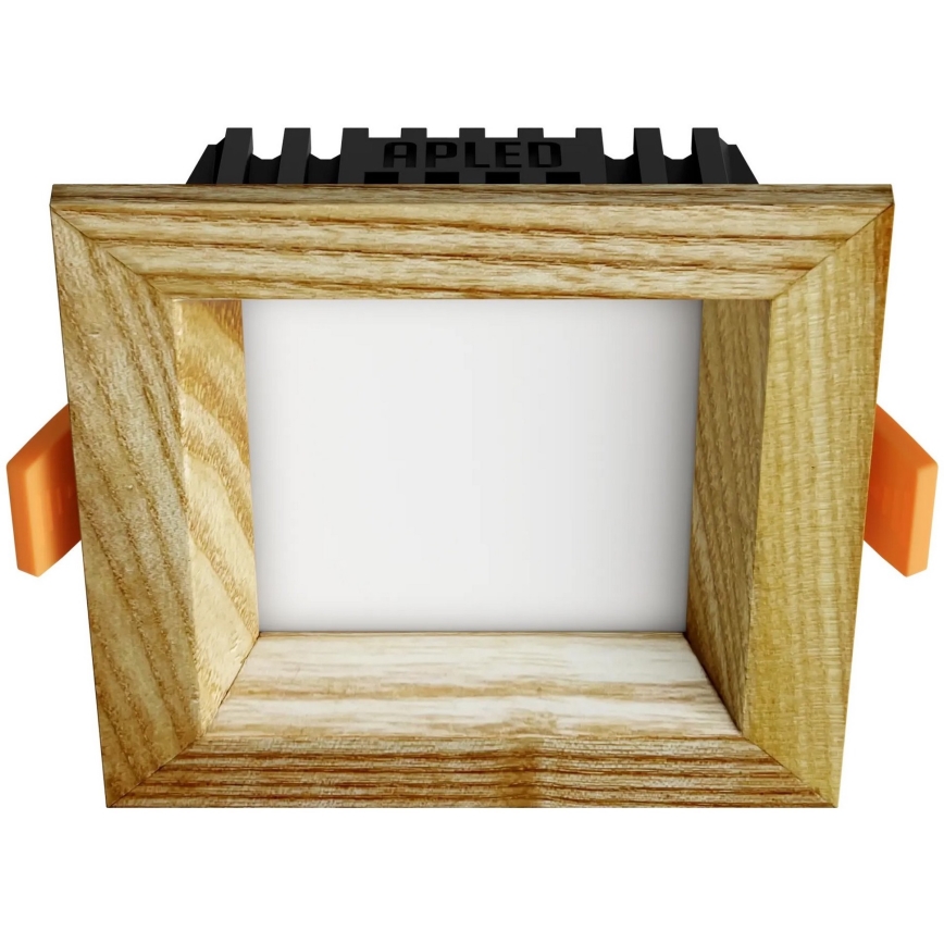 APLED - LED ugradna svetiljka SQUARE WOODLINE LED/3W/230V 3000K 9x9 cm masivni jasen