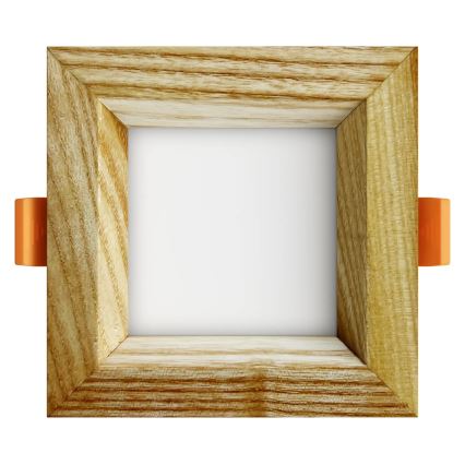 APLED - LED ugradna svetiljka SQUARE WOODLINE LED/3W/230V 3000K 9x9 cm masivni jasen
