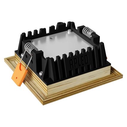 APLED - LED ugradno stropno svetlo SQUARE WOODLINE LED/3W/230V 3000K 9x9 cm masivna borovina