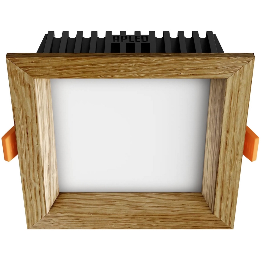 APLED - LED ugradna svetiljka SQUARE WOODLINE LED/6W/230V 3000K 12x12 cm masivni hrast