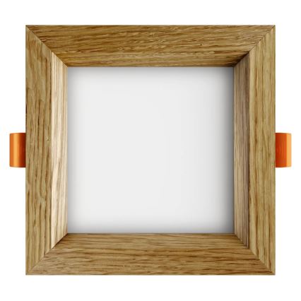 APLED - LED ugradna svetiljka SQUARE WOODLINE LED/6W/230V 3000K 12x12 cm masivni hrast
