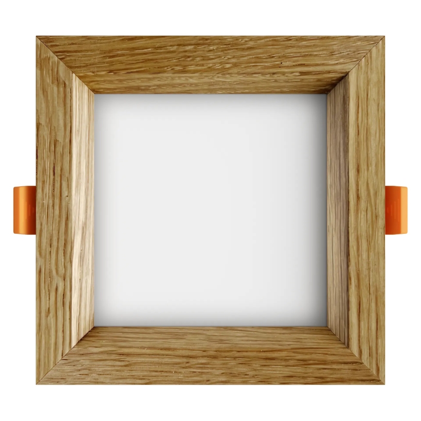 APLED - LED ugradna svetiljka SQUARE WOODLINE LED/6W/230V 3000K 12x12 cm masivni hrast