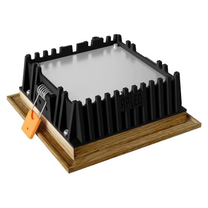 APLED - LED ugradna svetiljka SQUARE WOODLINE LED/6W/230V 3000K 12x12 cm masivni hrast