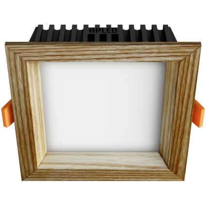 APLED - LED ugradno svetlo za spušteni plafon SQUARE WOODLINE LED/6W/230V 3000K 12x12 cm masivni jasen