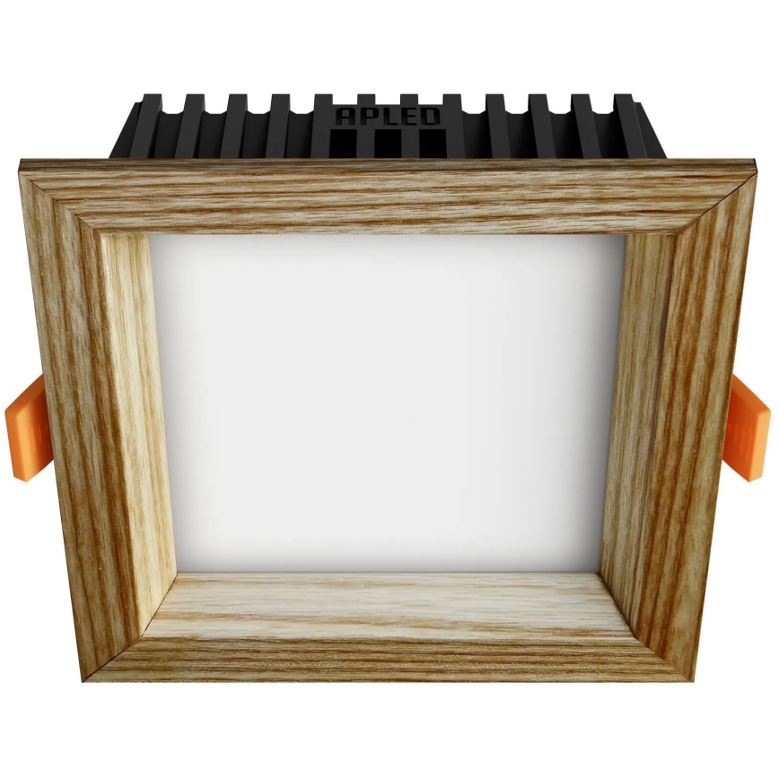APLED - LED ugradno svetlo za spušteni plafon SQUARE WOODLINE LED/6W/230V 3000K 12x12 cm masivni jasen
