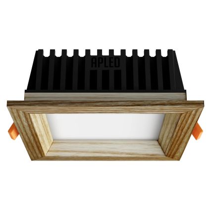 APLED - LED Ugradno stropno svetlo SQUARE WOODLINE LED/6W/230V 4000K 12x12 cm masivni jasen