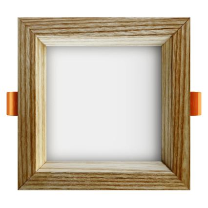 APLED - LED Ugradno stropno svetlo SQUARE WOODLINE LED/6W/230V 4000K 12x12 cm masivni jasen