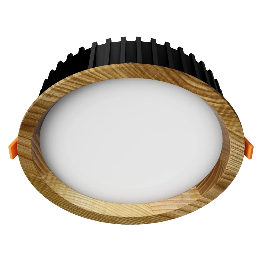 APLED - LED ugradno svetlo RONDO WOODLINE LED/6W/230V 3000K pr. 15 cm jasen masiv