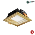 APLED - LED ugradna svetiljka SQUARE WOODLINE LED/3W/230V 3000K 9x9 cm masivni jasen