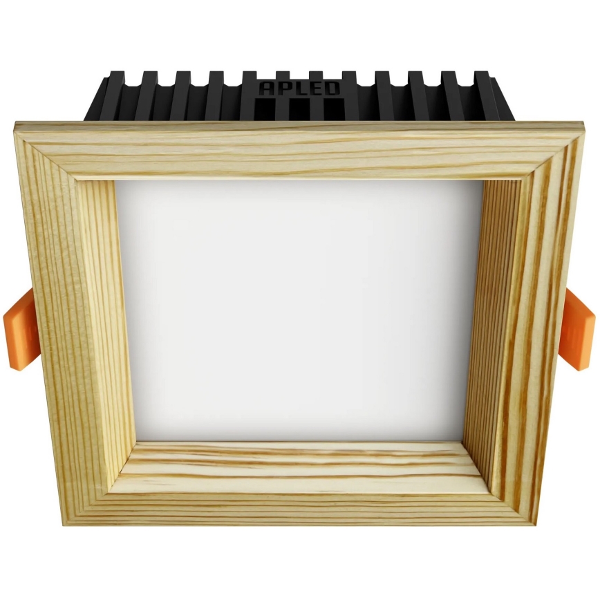 APLED - LED ugradno stropno svetlo SQUARE WOODLINE LED/6W/230V 4000K 12x12 cm masivni bor