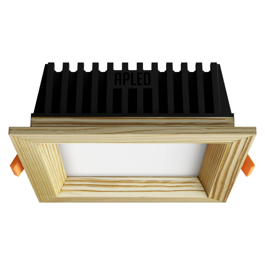 APLED - LED ugradno stropno svetlo SQUARE WOODLINE LED/6W/230V 4000K 12x12 cm masivni bor