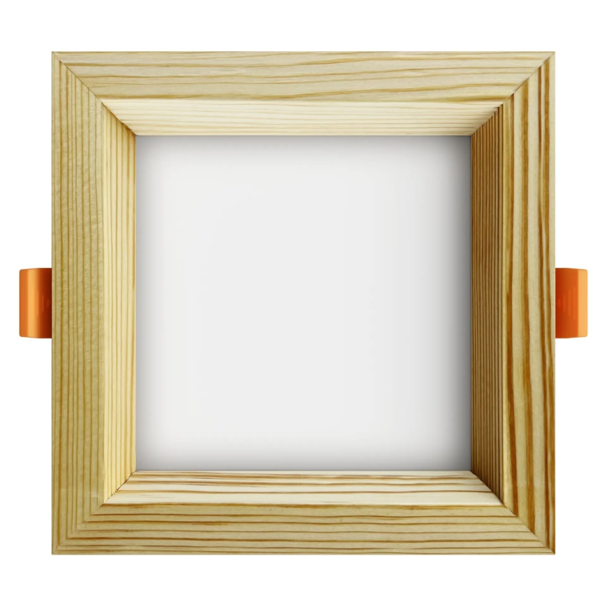 APLED - LED ugradno stropno svetlo SQUARE WOODLINE LED/6W/230V 4000K 12x12 cm masivni bor