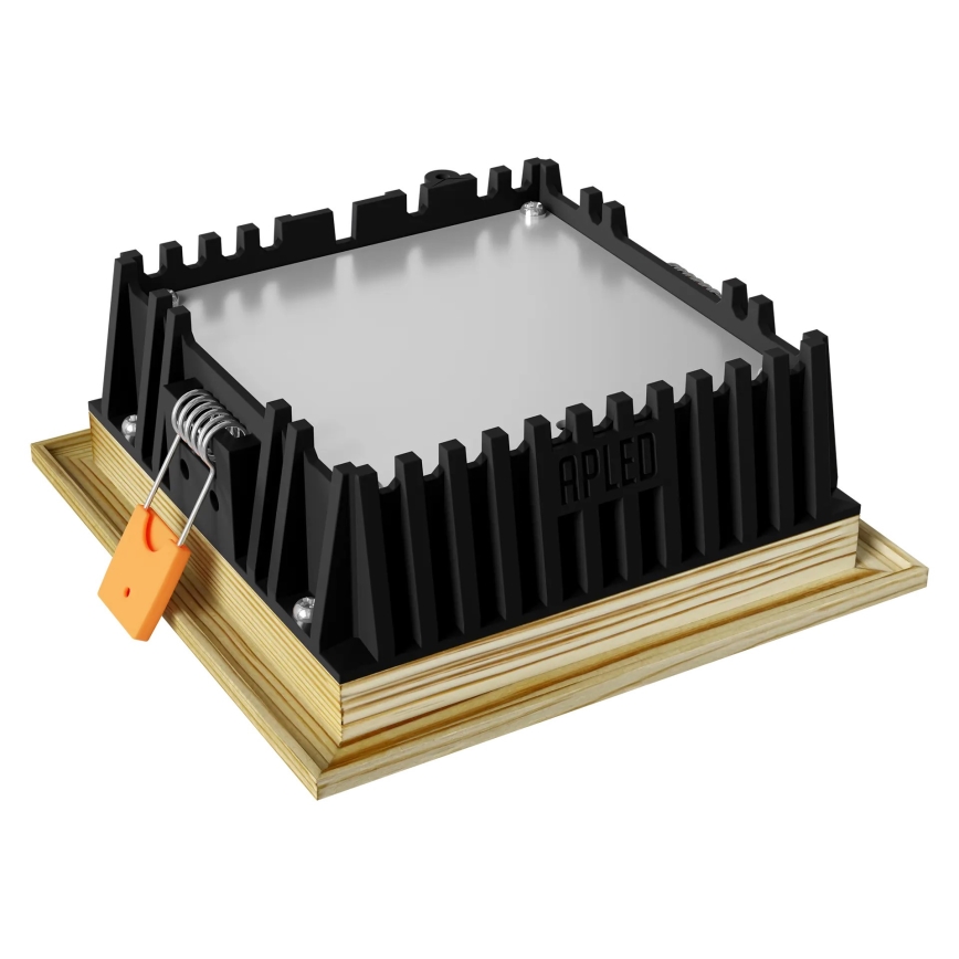 APLED - LED ugradno stropno svetlo SQUARE WOODLINE LED/6W/230V 4000K 12x12 cm masivni bor
