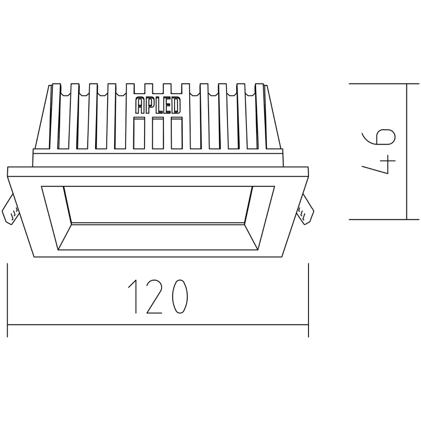 APLED - LED ugradno stropno svetlo SQUARE WOODLINE LED/6W/230V 4000K 12x12 cm masivni bor