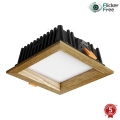 APLED - LED ugradna svetiljka SQUARE WOODLINE LED/6W/230V 4000K 12x12 cm masivni hrast