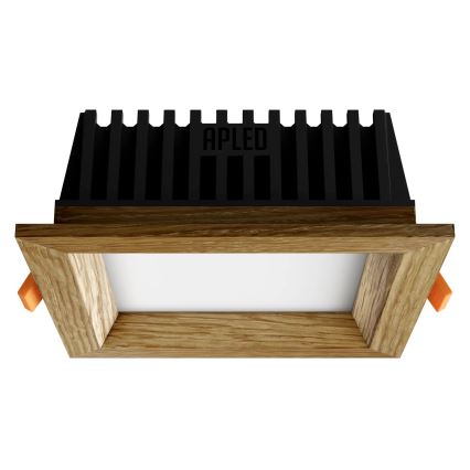 APLED - LED ugradna svetiljka SQUARE WOODLINE LED/6W/230V 4000K 12x12 cm masivni hrast