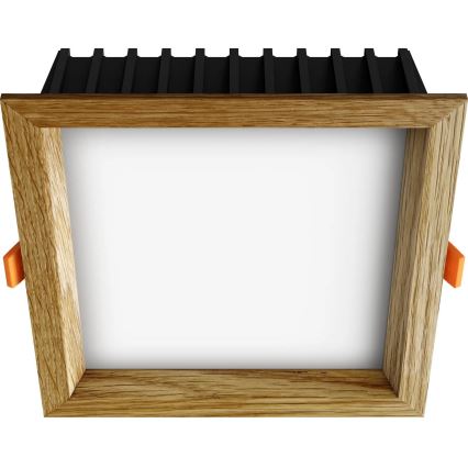 APLED - LED ugradna plafonska svetiljka SQUARE WOODLINE LED/12W/230V 3000K 17x17 cm masivni hrast