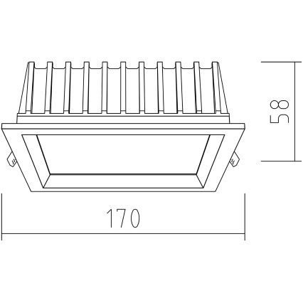 APLED - LED ugradna plafonska svetiljka SQUARE WOODLINE LED/12W/230V 3000K 17x17 cm masivni hrast